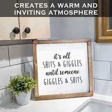 Funny Rustic Bathroom Sign for Unique Home Decor