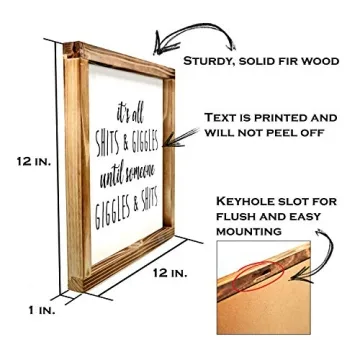 Funny Rustic Bathroom Sign for Unique Home Decor