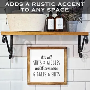 Funny Rustic Bathroom Sign for Unique Home Decor