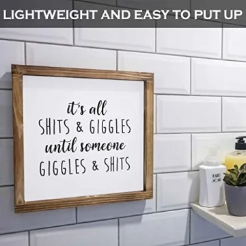 Funny Rustic Bathroom Sign for Unique Home Decor