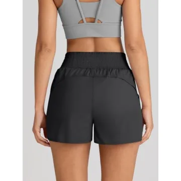 AUTOMET Women’s Athletic High Waisted Shorts with Pockets