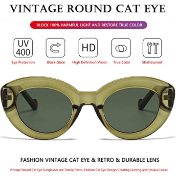 Chic AIEYEZO Cat Eye Sunglasses for Women - UV Protection