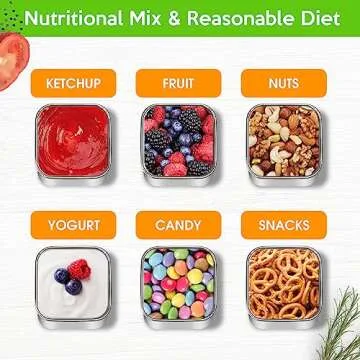 3Pack 6oz Stainless Steel Snack Containers, Small Metal Food Storage Container with Silicone Lids, Leakproof Bento Snack Container for Office, Travel