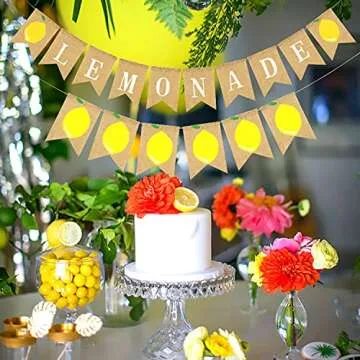 LaVenty Lemonade Banner for Summer Parties and Events