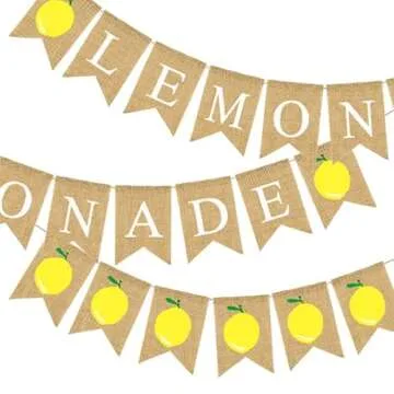 LaVenty Lemonade Banner for Summer Parties and Events
