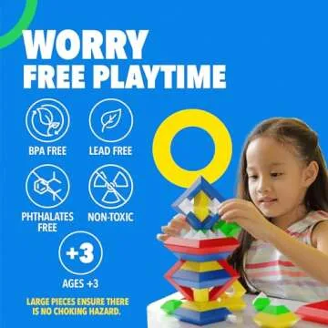 ETI Toys Stack'em Pyramid - Safe STEM Learning for Kids