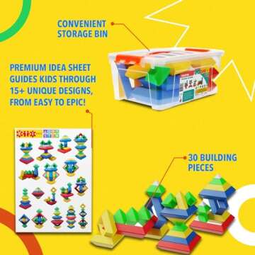 ETI Toys Stack'em Pyramid - Safe STEM Learning for Kids