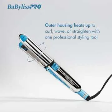 BaBylissPRO Nano Titanium Flat Iron Hair Straightener, 1" Prima Iconic Hair Straightener Iron & Curl...