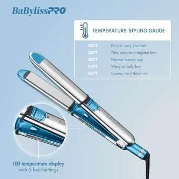 BaBylissPRO Nano Titanium Flat Iron for All Hair Types