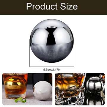Reusable Stainless Steel Whiskey Stones - 2 Pcs Set