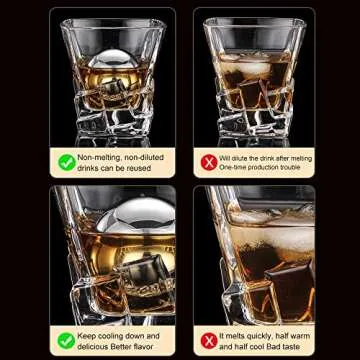 Reusable Stainless Steel Whiskey Stones - 2 Pcs Set