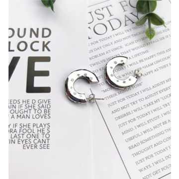 Elegant HUARJO Gold Plated Chunky Hoops Earrings for Women