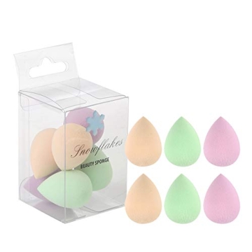 Snowflakes Mini Beauty Makeup Sponge Blender – 6 pcs for Precise Application Around Eyes and More