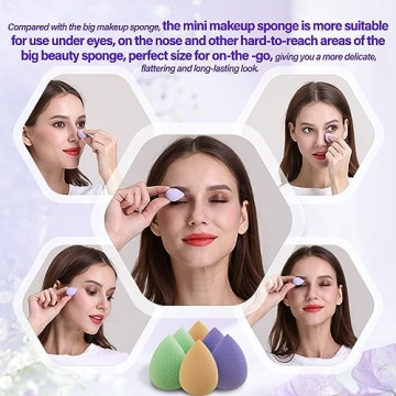 Snowflakes Mini Beauty Makeup Sponge Set for Detailed Application