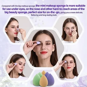 Snowflakes Mini Beauty Makeup Sponge Set for Detailed Application