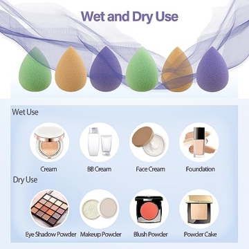 Snowflakes Mini Beauty Makeup Sponge Set for Detailed Application