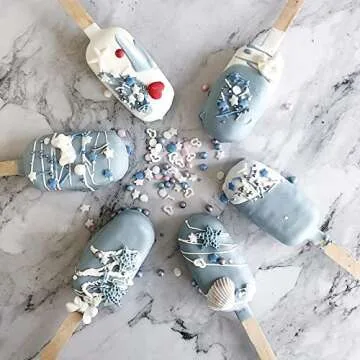 Popsicles Molds, Ozera 2 Pack Homemade Cake Pop Molds, Reusable Silicone Popcical Molds Maker Ice Pop Cream Molds Cakesicle Molds with 50 Wooden Sticks & 50 Popsicle Bags