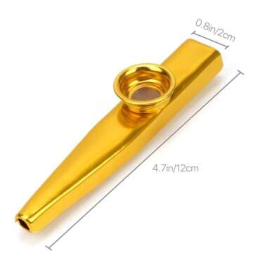 SUEIANNMN 6 Colors Kazoo Musical Instruments Aluminum Alloy Kazoo Sets with 6 Membrane Harmonica Musical Accompaniment for Guitar, Ukulele, Violin, Piano Keyboard
