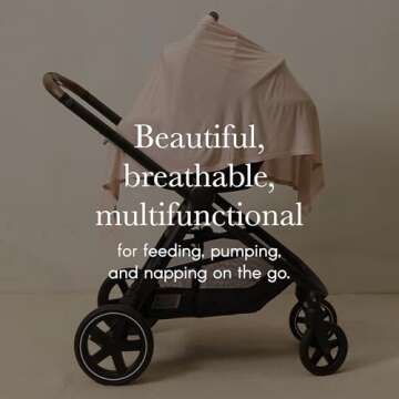 Solly Baby Nursing Cover, Ultra-Breathable, Lightweight Breastfeeding Cover-Up, Buttery-Soft Fabric, Universal Fit, Postpartum Essentials, Newborn Must Haves, Meadow