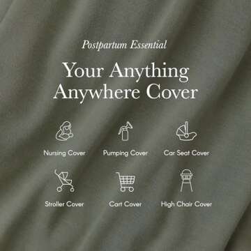 Solly Baby Nursing Cover, Ultra-Breathable, Lightweight Breastfeeding Cover-Up, Buttery-Soft Fabric, Universal Fit, Postpartum Essentials, Newborn Must Haves, Meadow