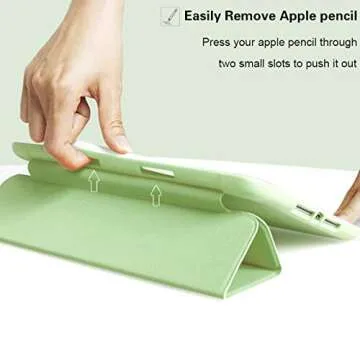 Aoub Case for iPad 6th/5th Generation Cases 9.7 inch 2018/2017 with Pencil Holder, Slim Lightweight Smart Stand Cover, Auto Wake/Sleep, Model A1893 A1954 A1822 A1823, Light Green