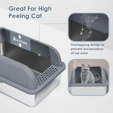 Extra Large Enclosed Stainless Steel Litter Box