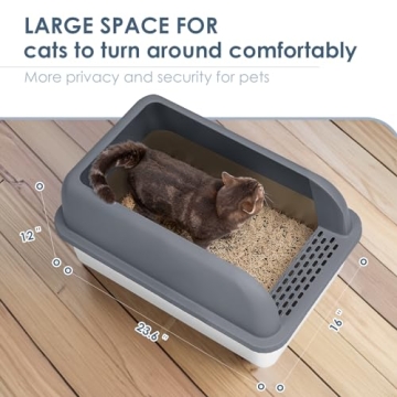 Extra Large Enclosed Stainless Steel Litter Box