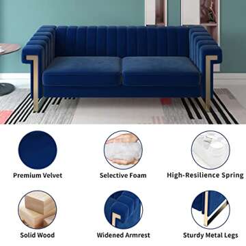Luxurious MGH Velvet Sofa for Modern Living Rooms