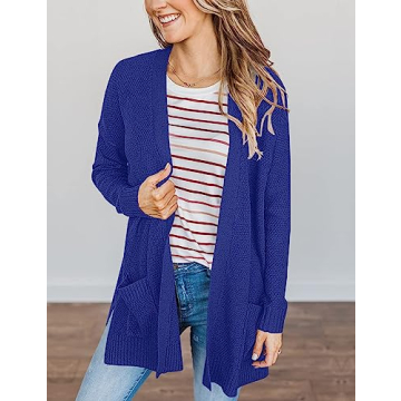 Cozy MEROKEETY Women's Waffle Knit Cardigan with Pockets