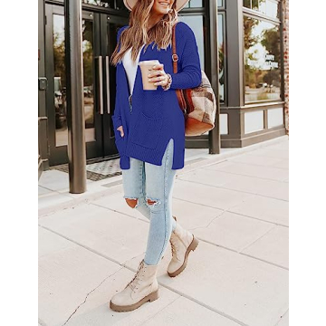 Cozy MEROKEETY Women's Waffle Knit Cardigan with Pockets