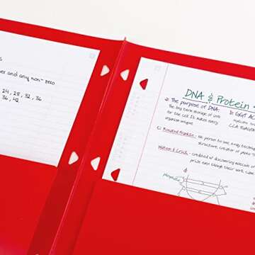 Five Star Pocket Folder + Study App, 4 Pack, 2 Pocket Folder, Customizable Cover, Fits 3 Ring Binder, Black, Pacific Blue, Fire Red, Forest Green (330092A-ECM)