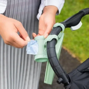 Ubbi On-the-Go Diaper Bag Dispenser for Travel, Retractable Must Have for Newborns, Helpful Baby Accessory, Sage Green