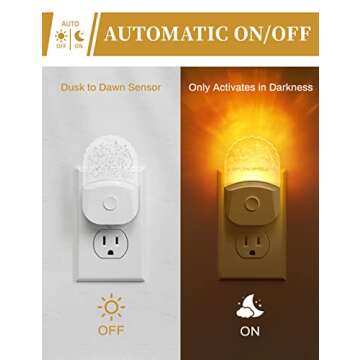 Night Lights Plug Into Wall [2 Pack], Color Changing Night Light for Kids, 8-Color RGB LED Nightlight with Dusk to Dawn Sensor for Bathroom Decor, Children Room, Gift