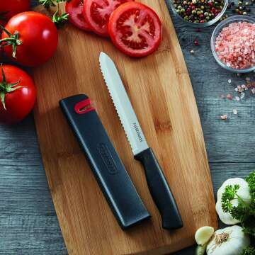 Farberware 5.5-Inch Serrated Utility Knife - Black