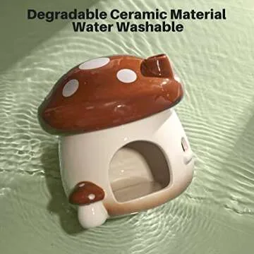 BUCATSTATE Eco Ceramic Hamster Hideout for Small Pets - Large