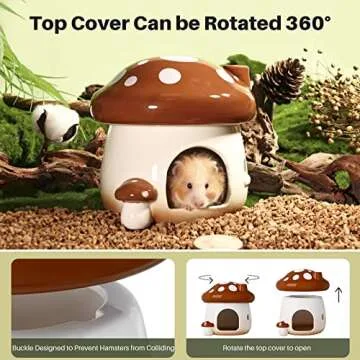 BUCATSTATE Eco Ceramic Hamster Hideout for Small Pets - Large