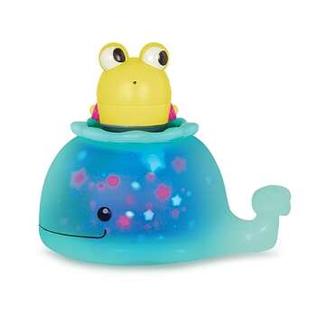 B. toys Animal Bath Toys – Light-up Whale & Squirt Frog