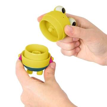 B. toys Animal Bath Toys – Light-up Whale & Squirt Frog