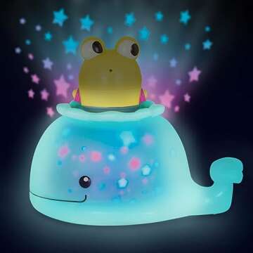 B. toys Animal Bath Toys – Light-up Whale & Squirt Frog