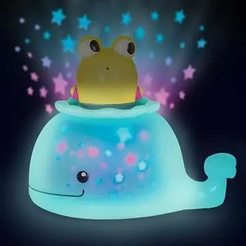 B. toys Animal Bath Toys – Light-up Whale & Squirt Frog
