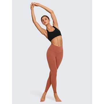 CRZ YOGA Strappy V Neck Sports Bras for Women - Criss Cross Back Wireless Padded Workout Yoga Bra Black Medium