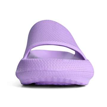 WYSBAOSHU Kid's Cloud Slides for Summer Beach - Non-Slip Slippers Purple 12 Little Kid