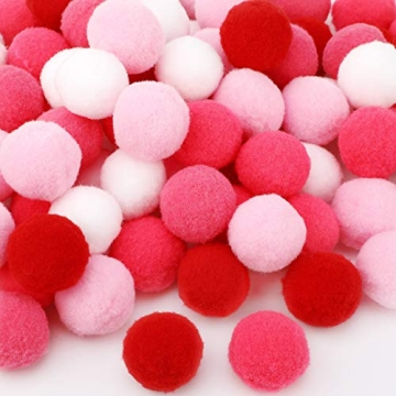 200 Pieces Colorful Felt Pom Poms for Valentine's Day Craft Decoration