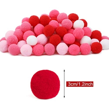 200 Felt Pompoms for Valentine's Day DIY Crafts
