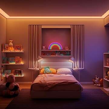 XIYUNTE Colorful Rainbow Neon Light - USB Operated LED Wall Decor with Switch, Perfect for Bedrooms, Parties, and Gifts