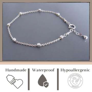 Annika Bella Hand Chain Bracelet, 925 Silver Bracelets for Women, Sterling Silver Jewelry, Jewelry f...