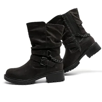 Luoika Women's Wide Width Combat Boots for Comfort