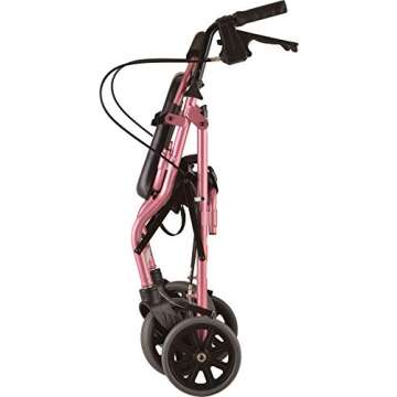 NOVA Medical Products Zoom Rollator Walker - 20” Seat Height, Pink