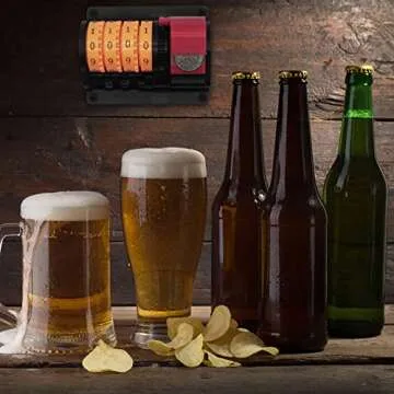 Wall Mounted Bottle Opener, Beer Counter Corkscrew Creative Manual Automatic Count Decapper Unique Beer Gifts for Men Dad Boyfriend Husband (1#)