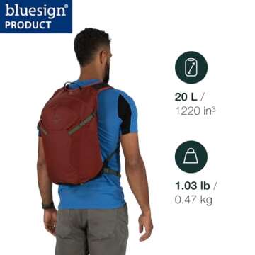 Osprey Sportlite 20L Hiking Backpack - Lightweight & Safe